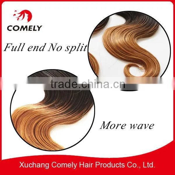 Wholesale Virgin Brazilian Two Tone Hair Extensions Ombre Human Hair