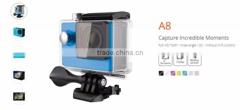 disposable cheap gift waterproof action camera/720p sports camera