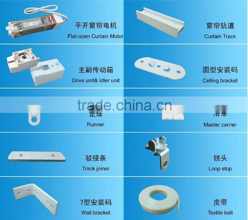 TDX4467G Flat-open Electric&Manual Curtain Track