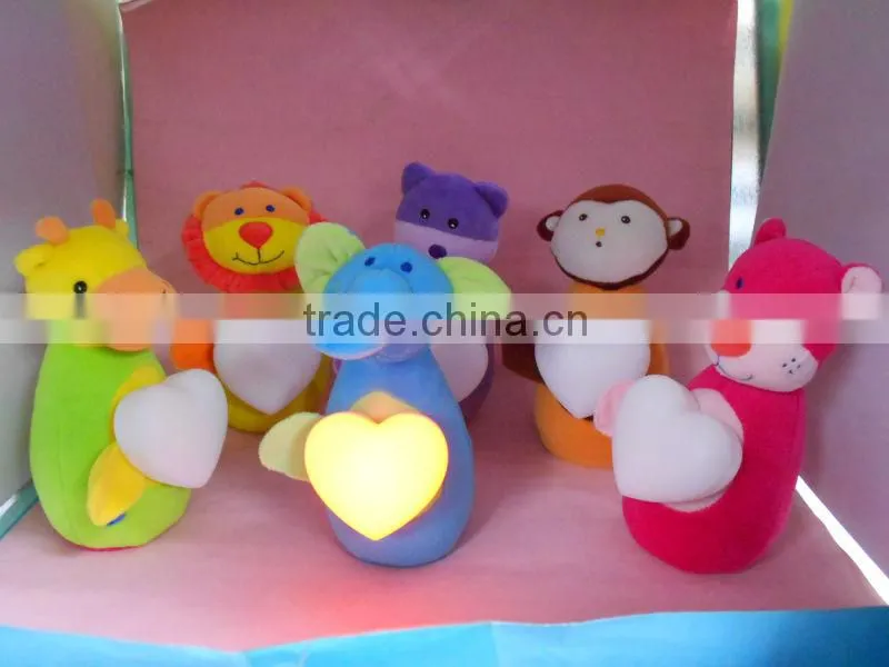 2014 Years Hot Sale Plush toy with micro USB night light