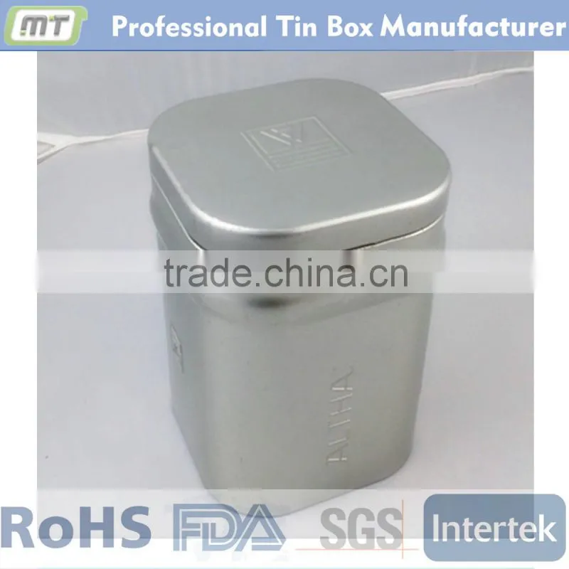 customized designed square tea tin canisters