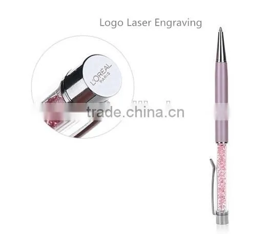 colorful crystal ball pen and crystal usb flash drive gift set