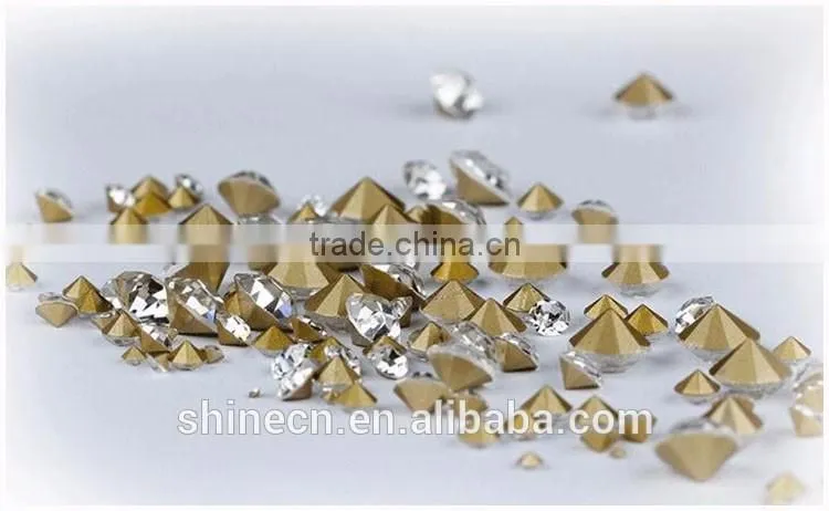 Yiwu factory direct white A stone pointback DIY accessories round hot fix rhinestones
