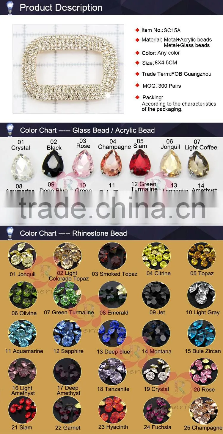 2015 hot sale square shape wedding heel shoe clip