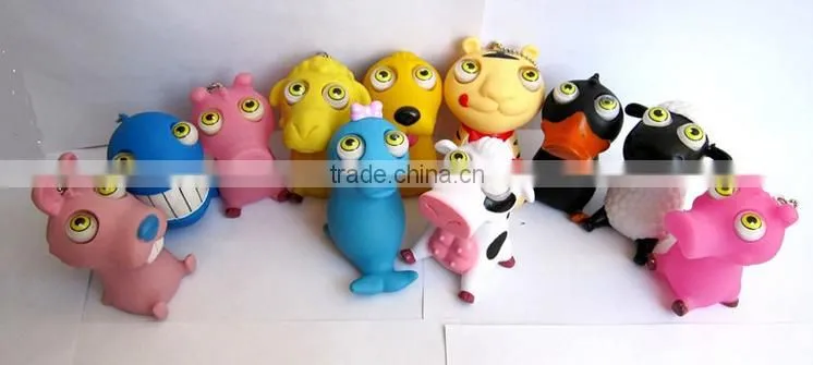 plastic eyes pop out toys keychain