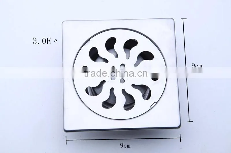 KKK 3.0E Square stainless steel floor drain