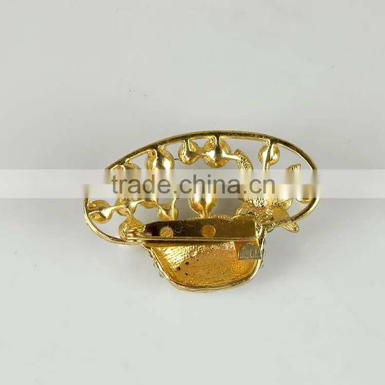 Wholesale Top Hat Crystal Brooch Pin with Pearl, Pearl Crystal Brooches, for wedding dress