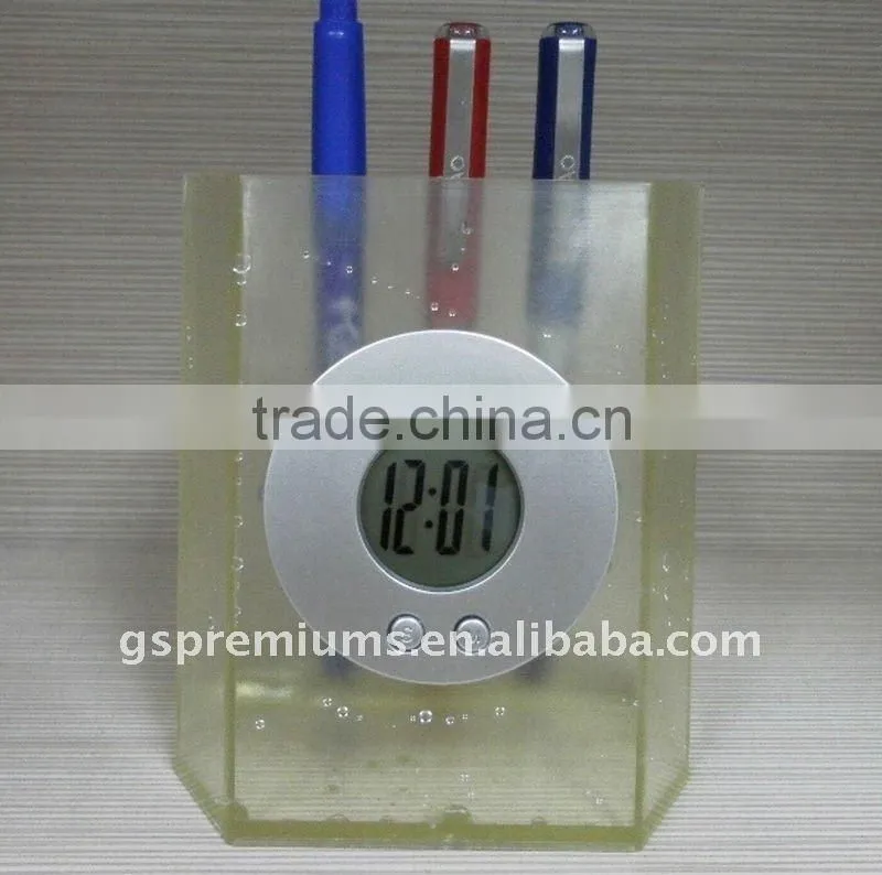 Pump shape clock water power LCD clock