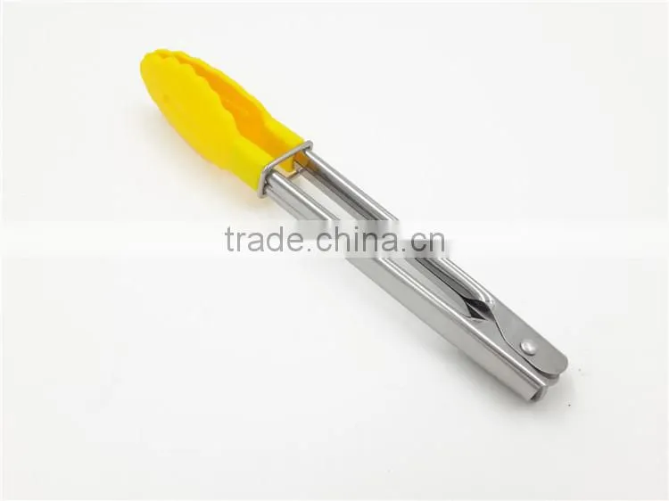 Nylon bread tong with stainless steel handle