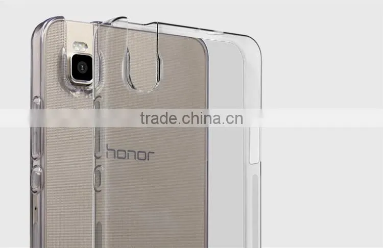 Orginal Nillkin Soft TPU Full Rubber Back Cover for Huawei Honor 7 Clear Gel Case with Dust Plug MT-5370