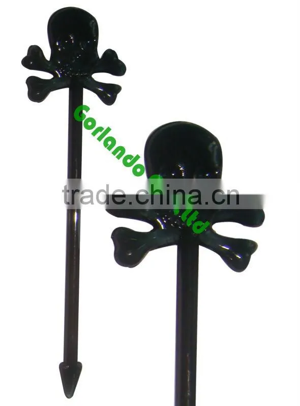 disposable plastic Cactus design swizzle cocktail food pick