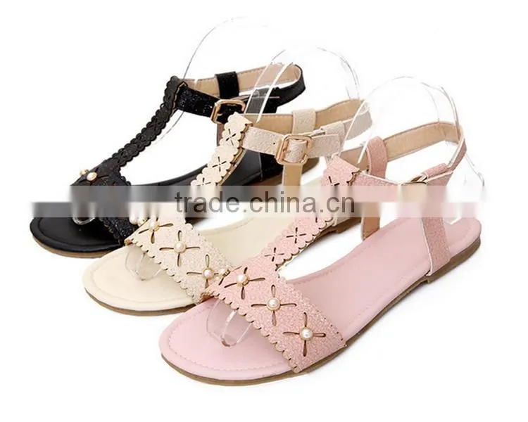 Brand new leather flat sandals for men fashion flat summer sandals 2014 for women with high quality XT-DA0758