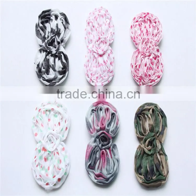 hair bow flower wholesale -hair accessory for baby-high quality chiffon flower