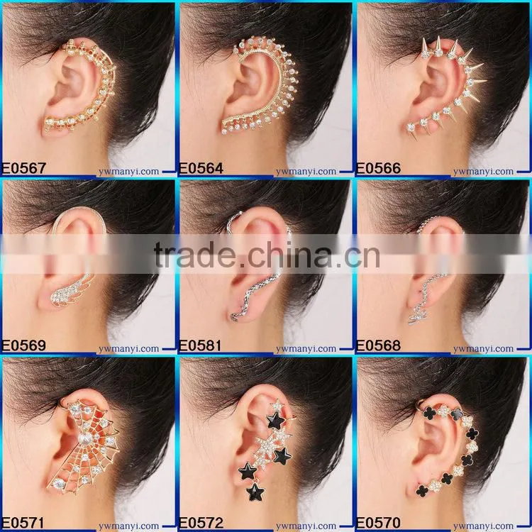 hot selling high quality five workmanship popular cheap opals alloy ear cuff