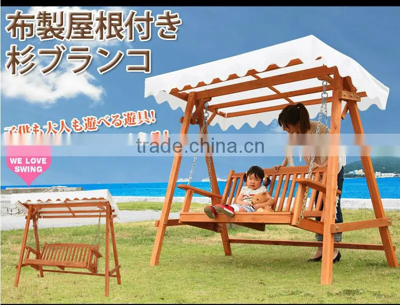wooden Swing with ceiling