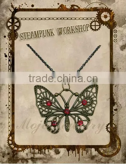 Ancient Style Lively Butterfly Pendant Chains Necklace