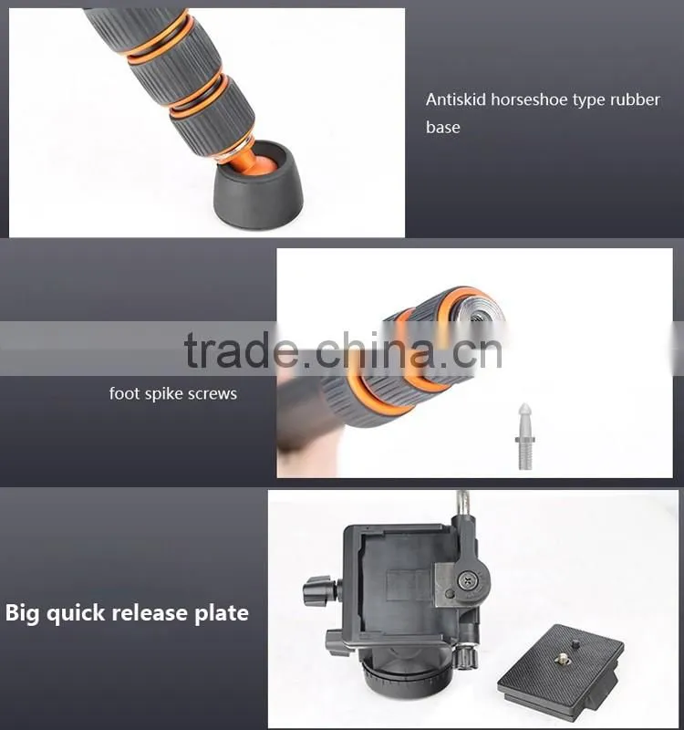 Heavy Duty Monopod With 360 degree Panoramic Head Portable Monopod Stand