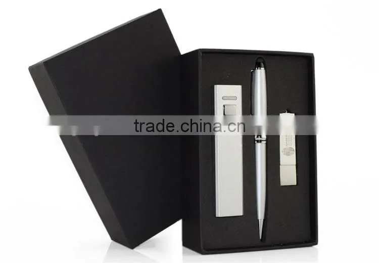Customized Power Bank /Screen Touch Pen /USB Flash Drive Business Travel Gift Kit as Xmas Gift