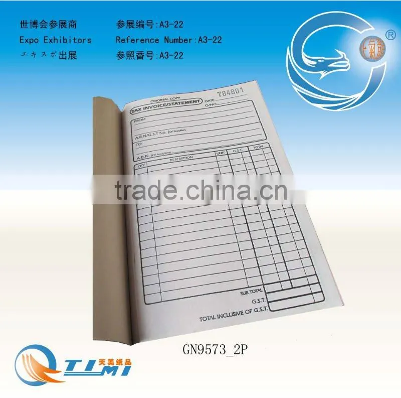 Tax Invoice and Statement Book,cash receipt book,restaurant small docket book,docket book,phone message book