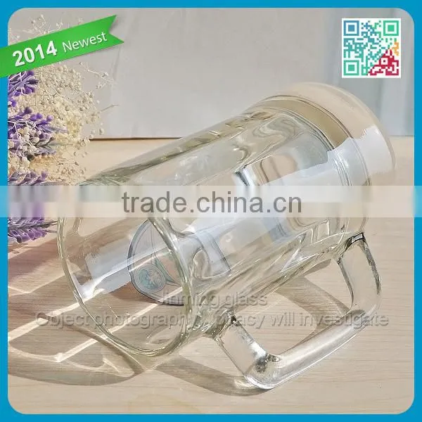 Ottakringer Clear Heavy Beer Drinking Glass Stylish Crystal Glass Tumbler Beer Mug With Handle