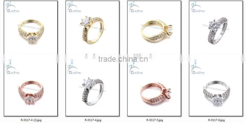 Top quality cubic zircon stone ring jewelry