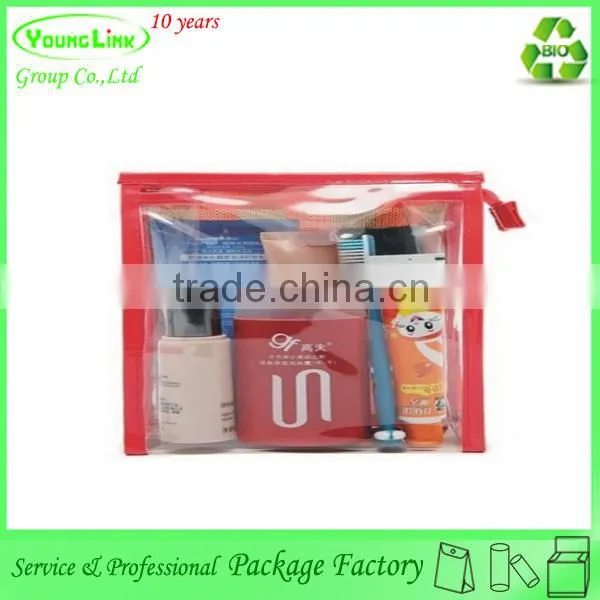 Clear plastic pvc waterproof makeup cosmetic bag for promotion