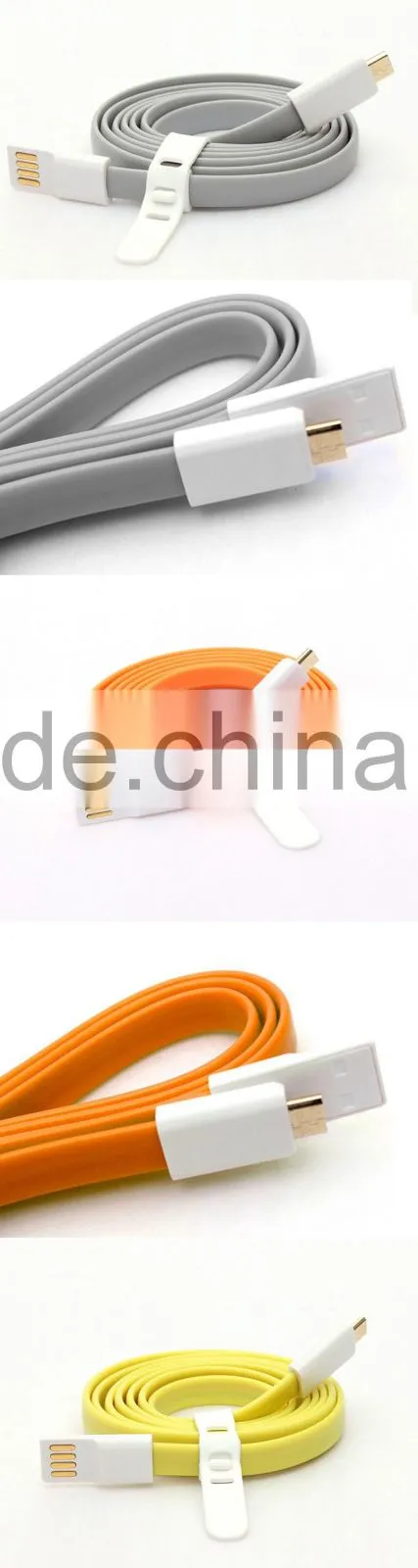 Diversiform color univesal flat 1M Micro magnetic cable USB charging Sync Cable