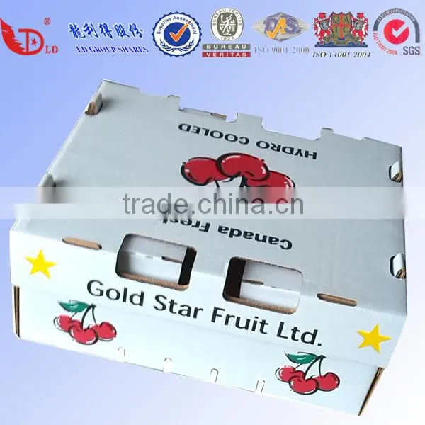 New design corrugated carton box for vegatable fruit packaging