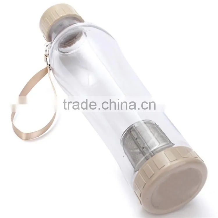 Custom Tea Infuser Bottle,Plastic Tea Bottle,700ml Water Bottle Tea Strainer with Sleeve