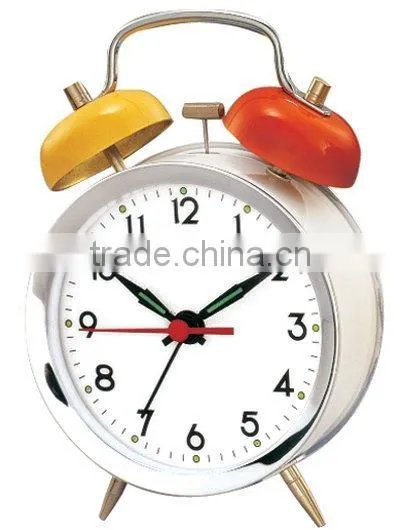 3.5 inches metal case mechanical alarm clock