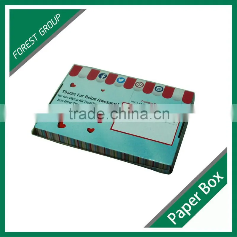 CUSTOM DESIGN CORRUGATED KRAET PAPER SMALL SHIPPING BOX FOR SNACKS