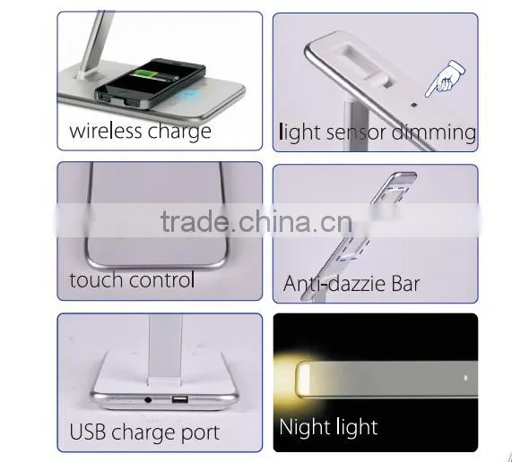 2016 Topdesign Modern Table Lights Touch Led Desk Lamp Aluminum For Children