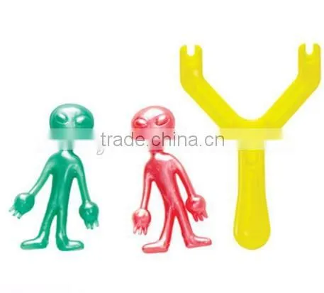 Slingshot Flying Toys plastic alien Slingshot juguete pegajoso