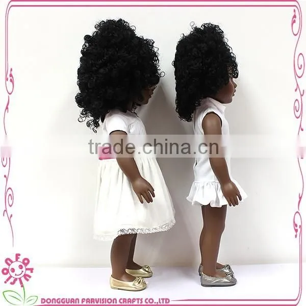 Baby twins black girl dolls Design lovely dolls 18 inch Girl Black Girl