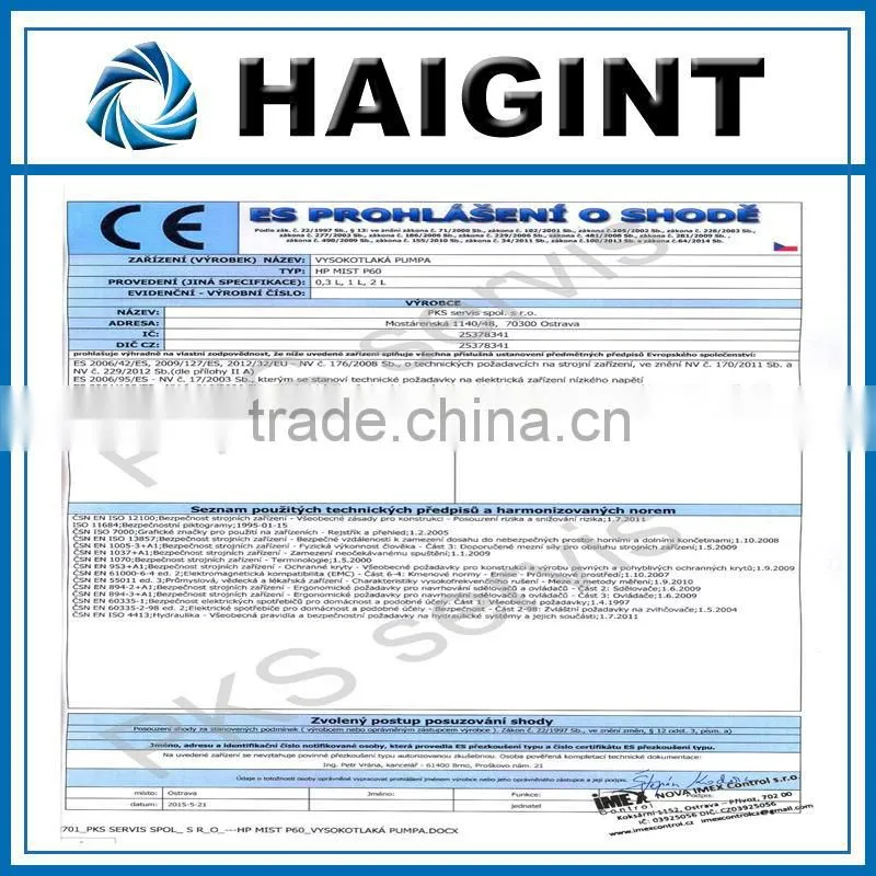 HAIGINT High Quality Misting System for Coolingmisting System