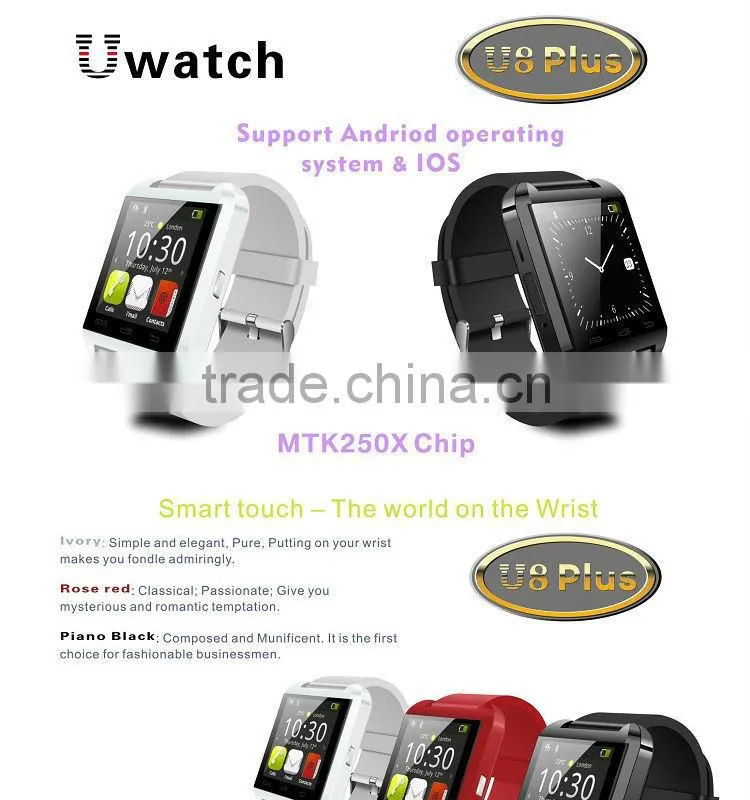 Bluetooth 4.1 version U8 smart watch for IOS and Android phones, 2015 new innovative products smart wrist watch, sports watches