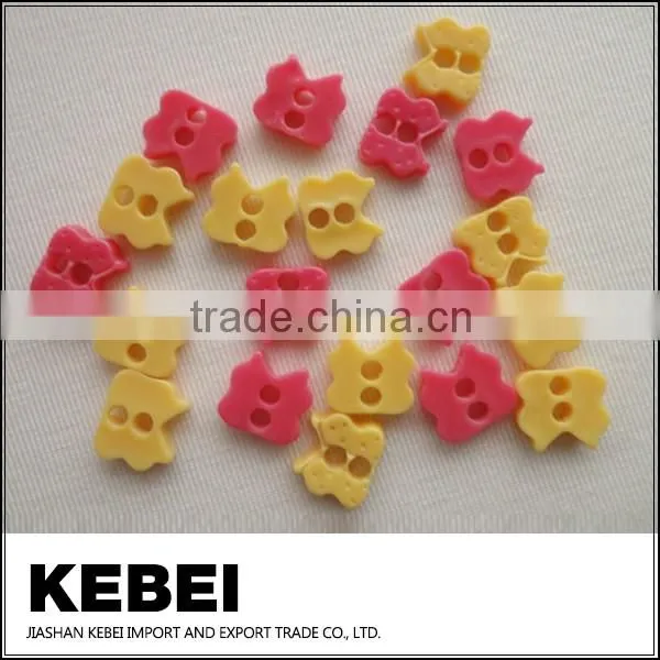 China wholesale small irregular button colorful butterfly buttons