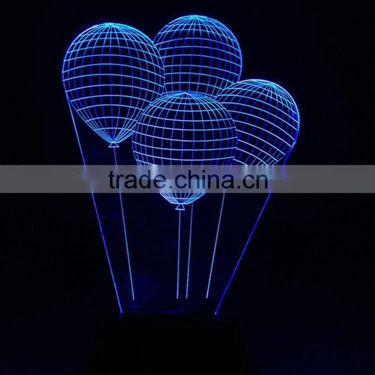 snow mountain crystal table light base wedding 3d optical illusions led light decoration