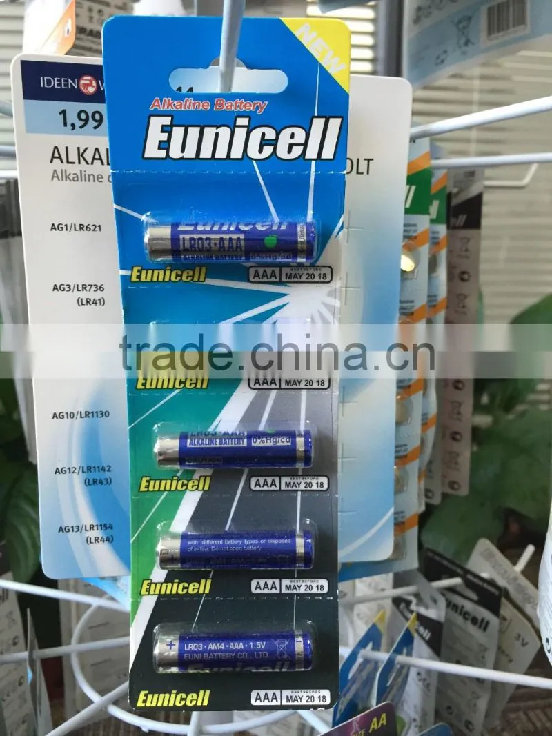 AAA Size and Zn/MnO2 Battery Type 1.5v dry cell battery AA AAA AAAA