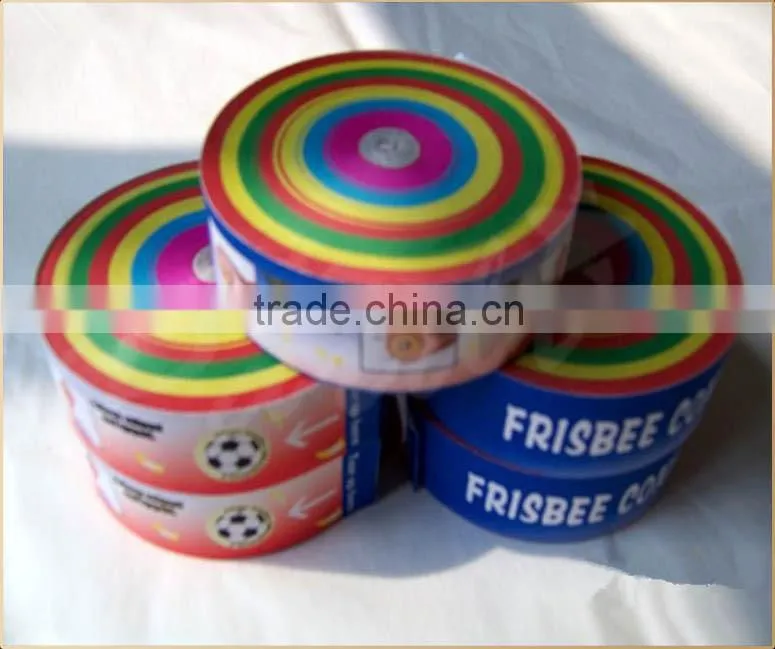 Party frisbee confetti streamer/crepe paper frisbee confetti streamer