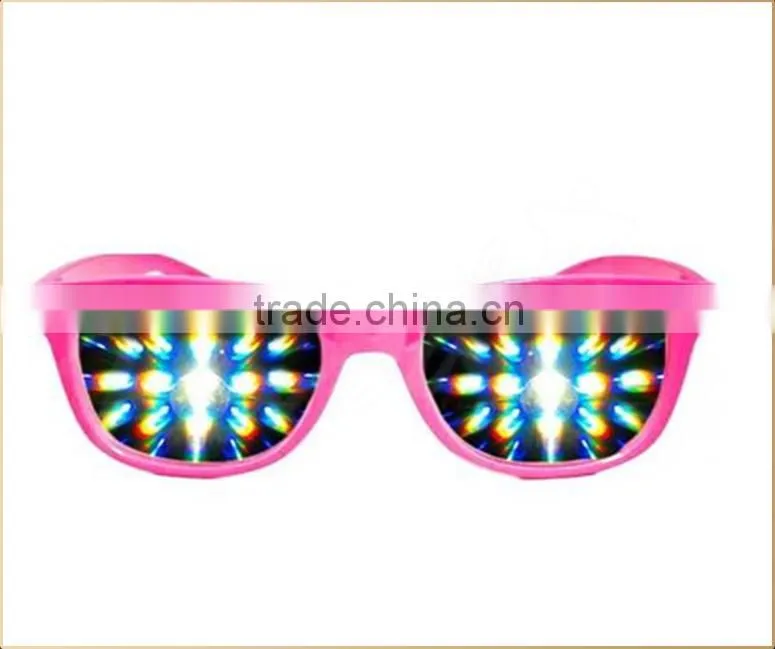 Party fireworks diffraction glasses plastic diffraction glasses
