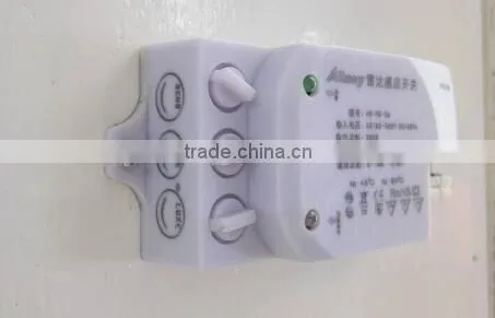 Adjustable smart sensor switch 5.8Ghz adjsutable distance time lux 200w ac220v auto sensor on off