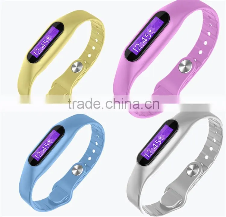 E06 smart bracelet e06 Silicon Wristband/Pedometer Monitoring smart watch for health