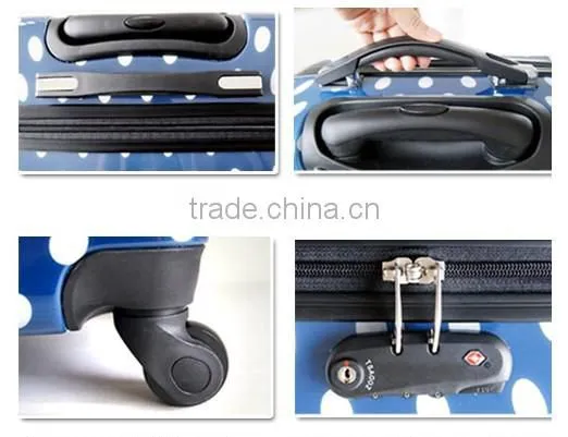 abs trolley luggage hard shell printed travel abs trolley luggage