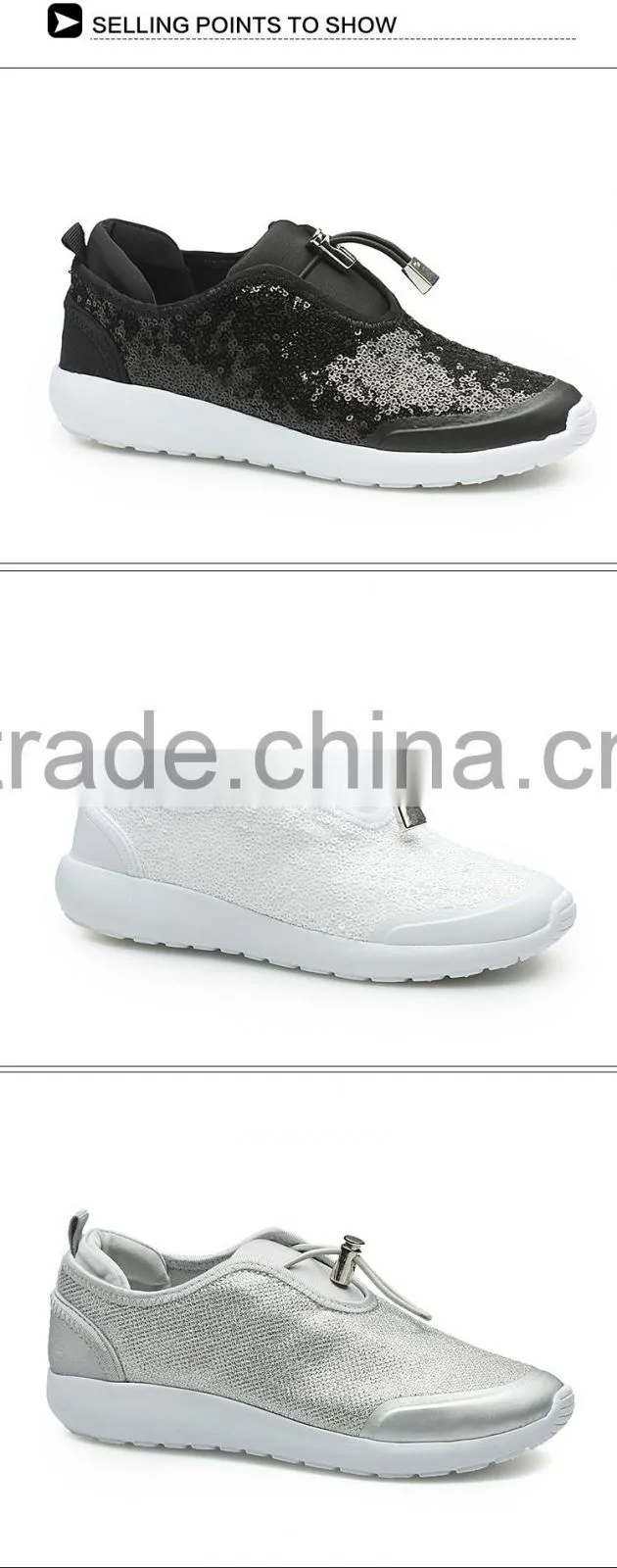 sequin material shoes women fashion shoes