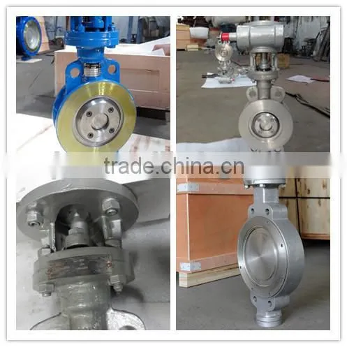 High Performance 304/316 Pneumatic Wafer Type hard sealing butterfly valve