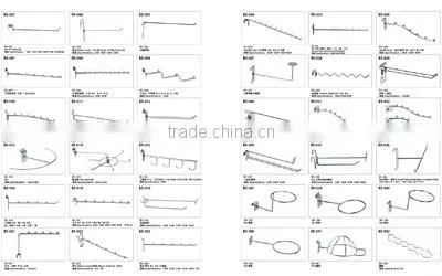 Supermarket display perforated metal hook