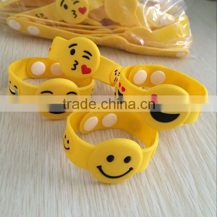 Newest Soft Pvc Emoji Face Bracelet