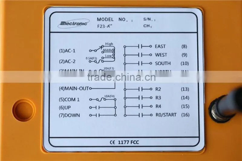 Henan Yuding F23-A++ Cranes Wireless Telecrane Radio Remote Control