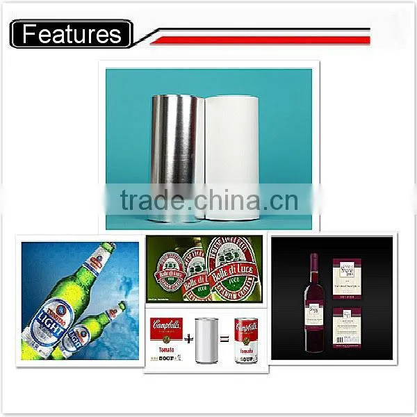 High Quality Metallized Beer Label Paper